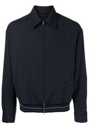 3.1 Phillip Lim ZIP-FRONT BOWLER JACKET W RIB TRIM - Blu