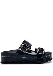 3.1 Phillip Lim FREIDA - PLATFORM DOUBLE BUCKLE SLIDE - Blu