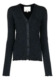 3.1 Phillip Lim Ruffle-Seamed long-sleeve cardigan - Blu