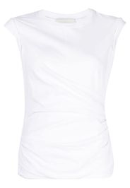 3.1 Phillip Lim draped-detail cotton tank top - Bianco