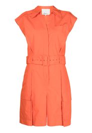 3.1 Phillip Lim sleeveless belted-waist playsuit - Arancione