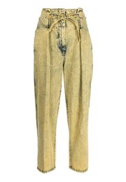 3.1 Phillip Lim dyed cropped pleated jeans - Giallo