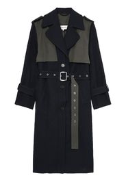 3.1 Phillip Lim Cappotto bicolore con cintura - Blu