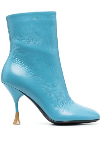 3juin 100mm leather ankle boots - Blu