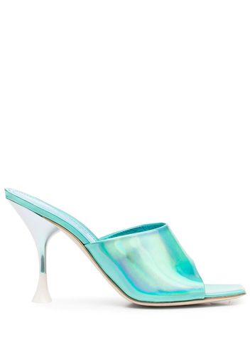 3juin open-toe 100mm heel mules - Verde