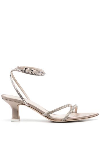 3juin crystal-embellished low-heel sandals - Toni neutri