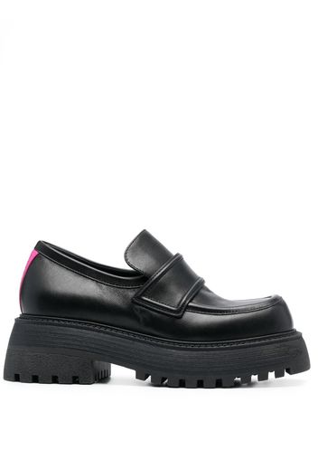 3juin penny-slot leather loafers - Nero