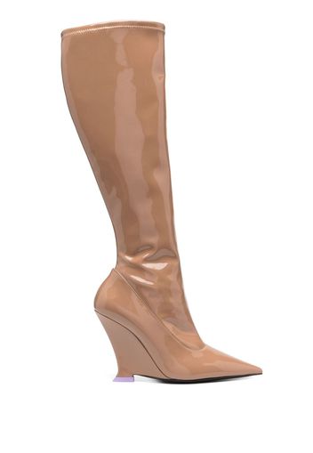 3juin Frida 100mm leather boots - Marrone