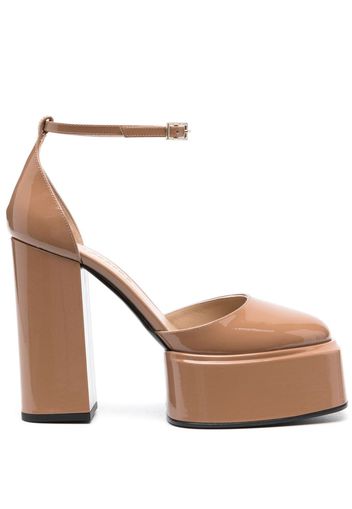 3juin 125mm platform leather pumps - Toni neutri