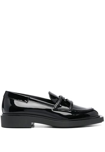 3juin square-toe 35mm leather loafers - Nero