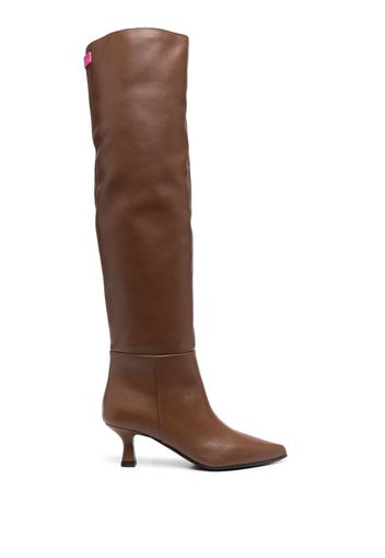 3juin 65mm knee-length leather boots - Marrone