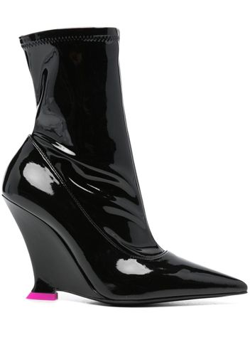 3juin Marla 100mm wedge boots - Nero