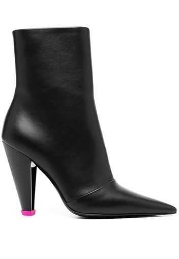 3juin 100mm leather ankle boots - Nero