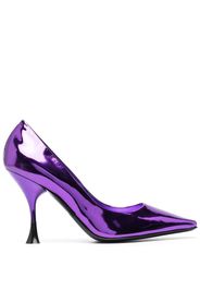 3juin metallic-effect 95mm heel pumps - Viola