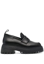 3juin platform 40mm leather loafers - Nero