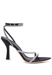 3juin 100mm crystal-embellished strap sandals - Nero