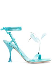 3juin Kimi feather-detail sandals - Blu