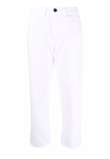 3x1 high-rise cropped jeans - Bianco