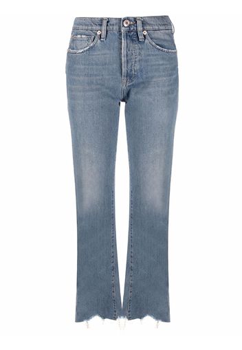 3x1 raw-hem straight-leg jeans - Blu