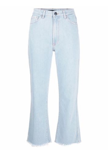 3x1 Emma cropped flared jeans - Blu