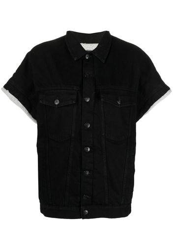 3x1 short-sleeve denim jacket - Nero