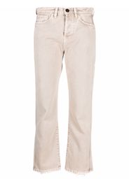 3x1 high rise straight leg cropped jeans - Toni neutri