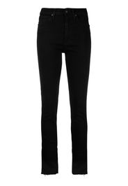 3x1 high-waist raw-hem skinny jeans - Nero