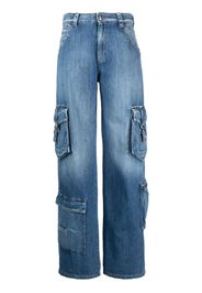 3x1 wide-leg cargo jeans - Blu