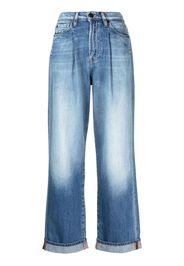 3x1 bleached-effect wide-leg jeans - Blu