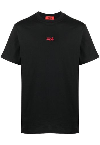 424 T-shirt con ricamo - Nero