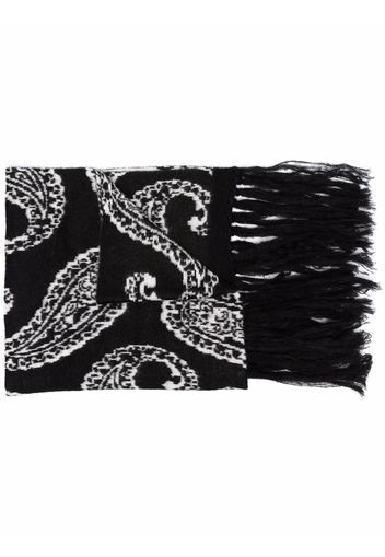 424 paisley pattern scarf - Nero