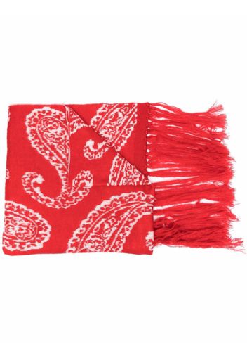 424 paisley pattern scarf - Rosso