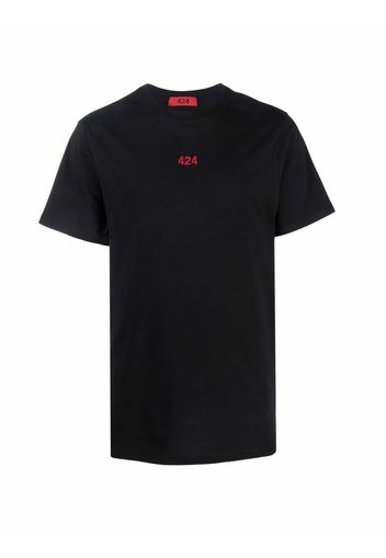 424 embroidered logo T-shirt - Nero