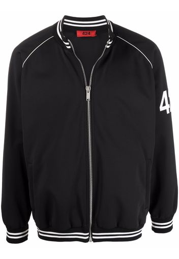 424 logo sleeve bomber jacket - Nero