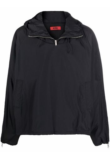 424 pullover hooded windbreaker jacket - Nero