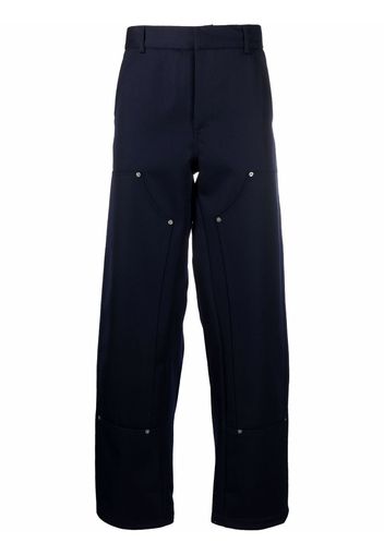 424 straight-leg cotton trousers - Blu