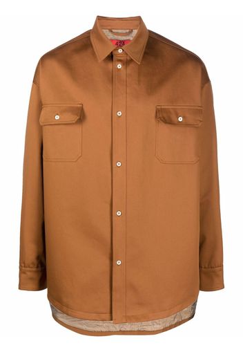 424 long-sleeve shirt jacket - Toni neutri
