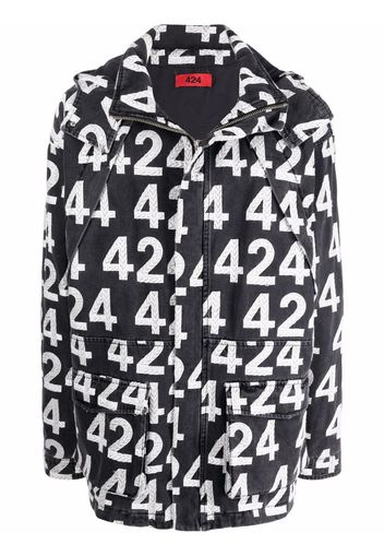 424 all-over logo print jacket - Nero