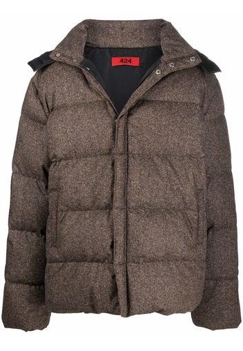 424 zipped padded jacket - Marrone