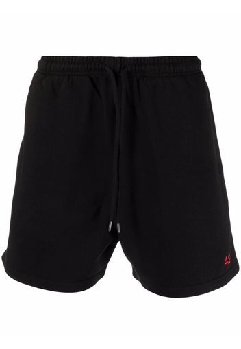 424 embroidered-logo track shorts - Nero