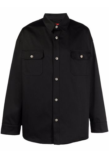 424 long-sleeve overshirt - Nero