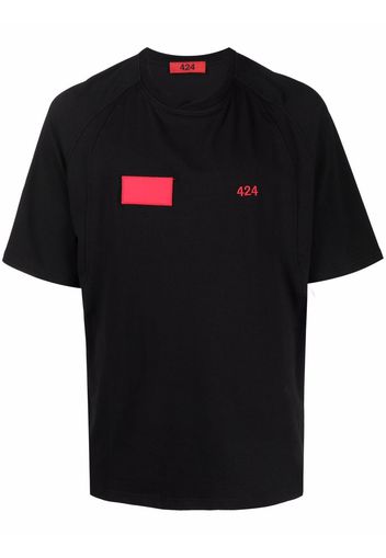 424 T-shirt con stampa - Nero