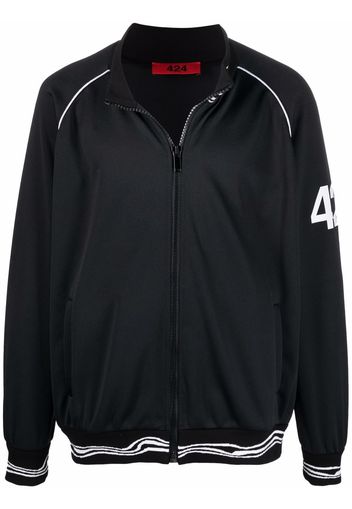 424 zip-up bomber jacket - Nero