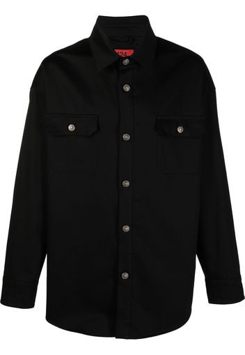 424 button-down fitted shirt - Nero