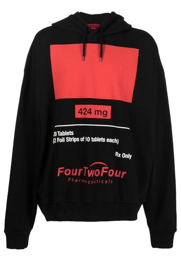 424 logo-print pullover hoodie - Nero