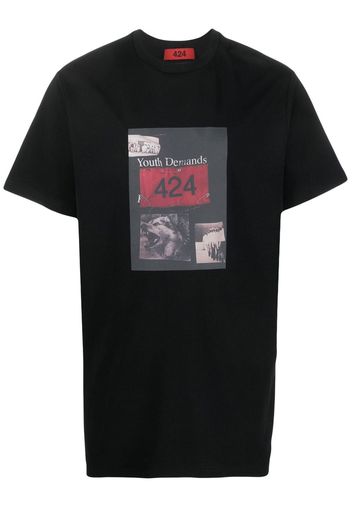 424 graphic-logo-print T-shirt - Nero