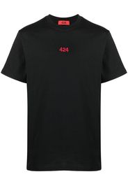 424 T-shirt con ricamo - Nero