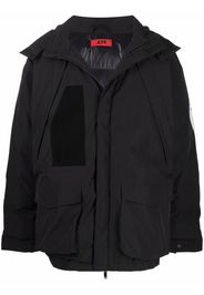 424 padded hooded coat - Nero