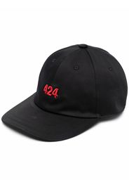 424 embroidered logo cap - Nero