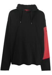 424 drawstring cotton hoodie - Nero